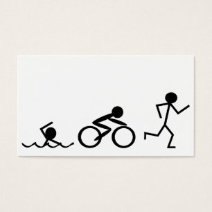 Cartes De Visite Chiffres de bâton de triathlon