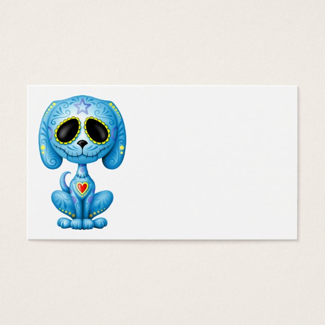 Cartes De Visite Chiot à sucre bleu Zombie (Devant)