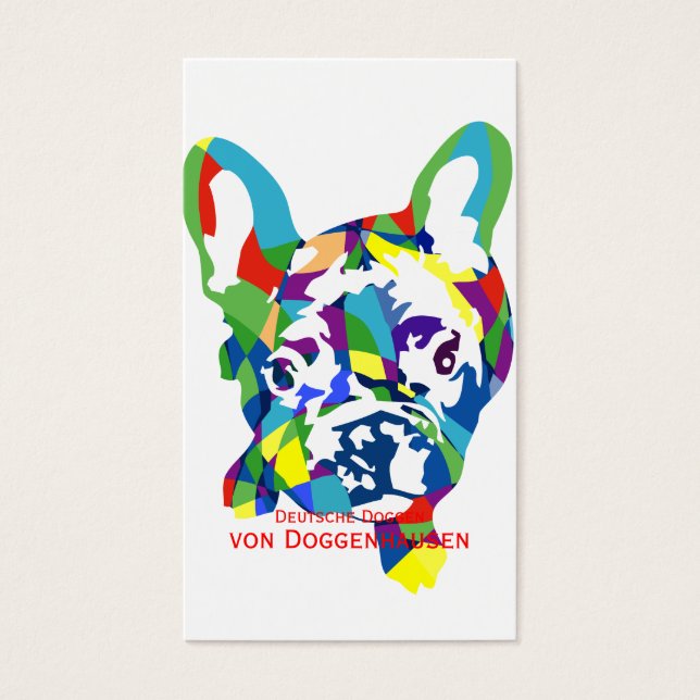 Cartes De Visite chiot bouledogue français (Devant)