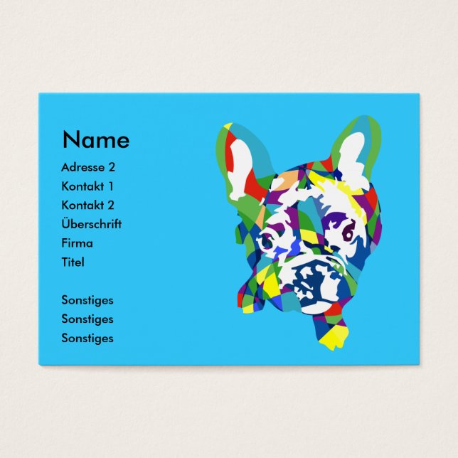 Cartes De Visite chiot bouledogue français (Devant)