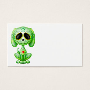 Cartes De Visite Chiot vert de sucre de zombi