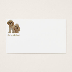 Cartes De Visite Chiots spaniels Cocker