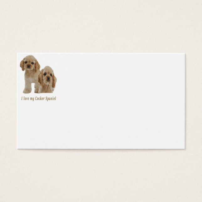 Cartes De Visite Chiots spaniels Cocker (Devant)