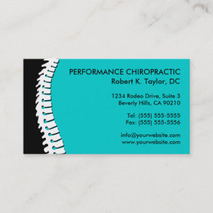 Cartes de visite chiropraticiens de la découpe de