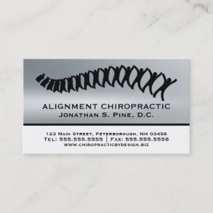 Cartes de visite chiropratiques à apparence méta