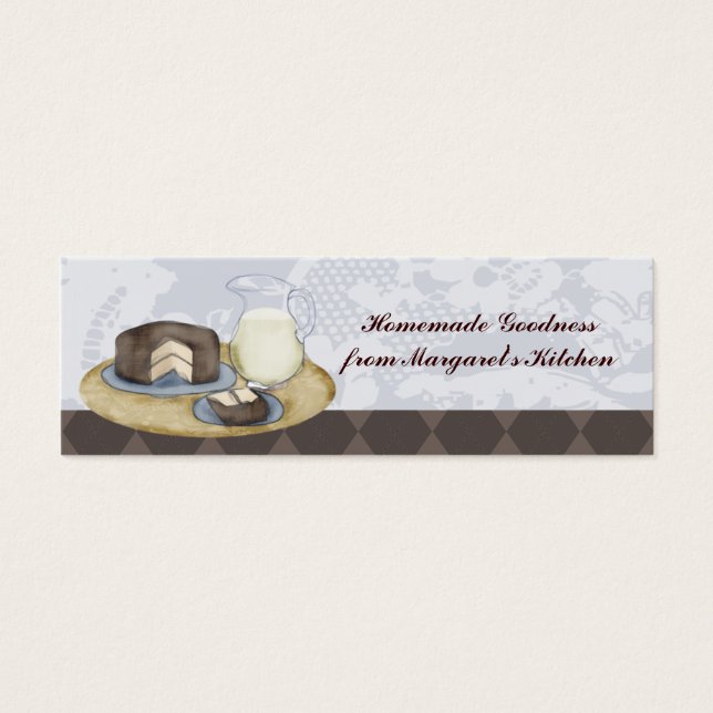 Cartes De Visite Chocolat glaçé tranche de gâteau lait pâtisserie é (Devant)