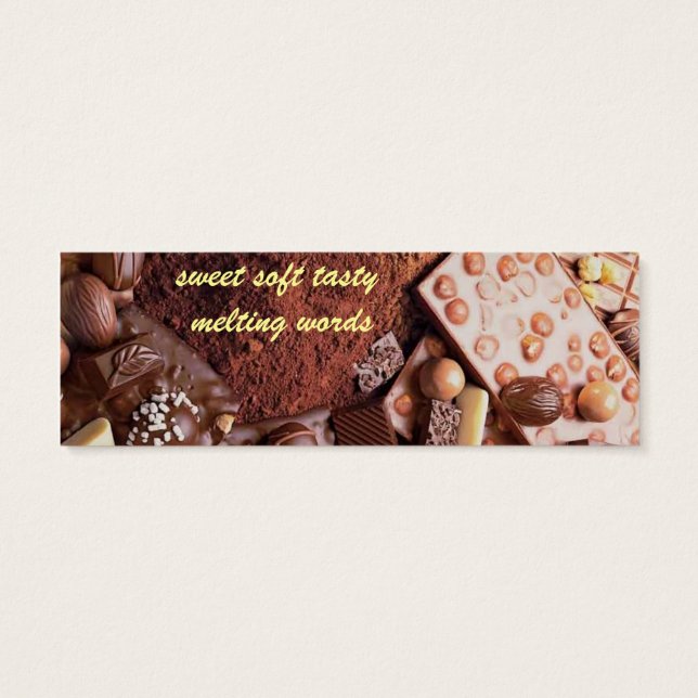 Cartes De Visite chocolat signet chocolat (Dos)