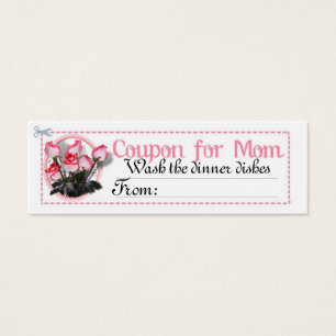 Cartes De Visite Chore Coupon pour maman