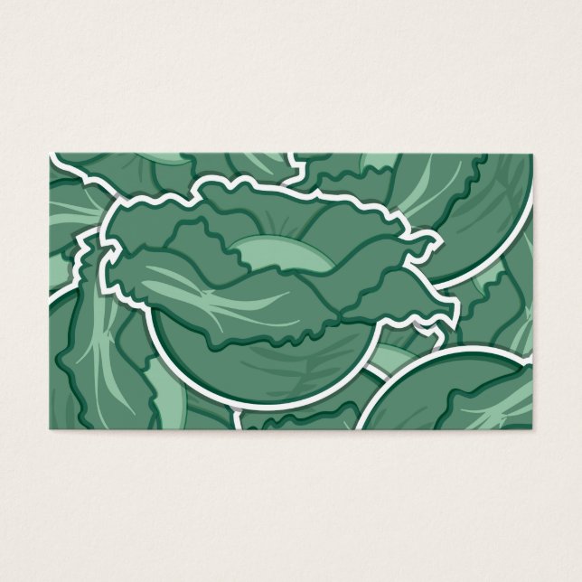 Cartes De Visite Chou vert funky (Devant)