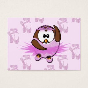Cartes De Visite Chouette de Ballerina - parties scintillant