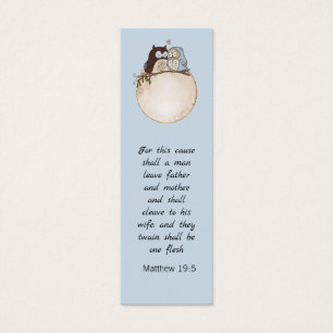 Cartes De Visite Chouette de couple Funny moderne Mariage Bible Sig