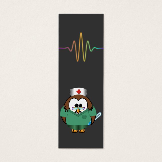 Cartes De Visite chouette infirmière (Devant)