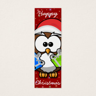 Cartes De Visite Chouette père Noël