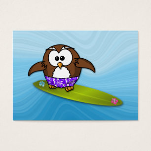 Cartes De Visite chouette surfeur