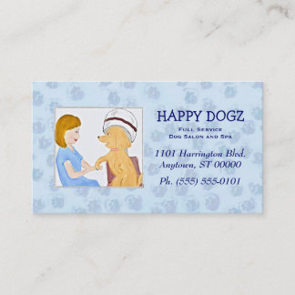 Cartes de visite choyés de toilettage de caniche