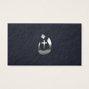 Cartes De Visite Christian Nazarene Cross Solidarité Argent