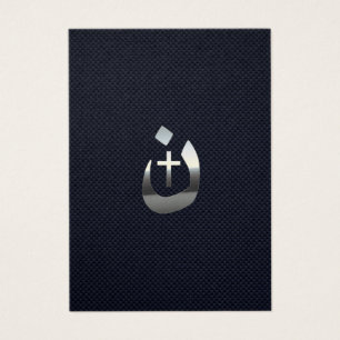 Cartes De Visite Christian Nazarene Cross Solidarité Argent