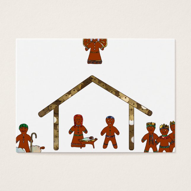 Cartes De Visite christmas gingerbread nativity (Devant)