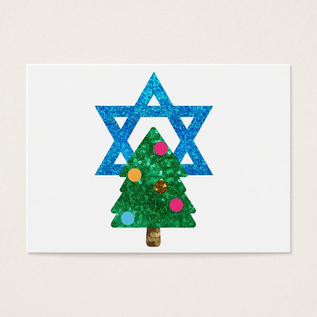 Cartes De Visite christmukkah hanoukka (Devant)