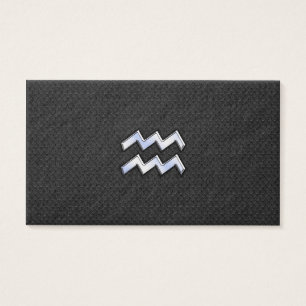 Cartes De Visite Chrome comme Aquarius Zodiac Symbole sur serpent