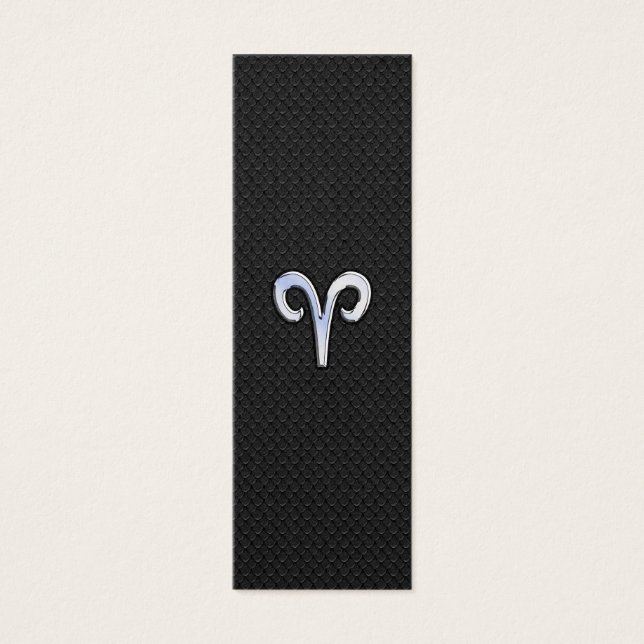 Cartes De Visite Chrome Comme Aries Signe Zodiaque (Devant)