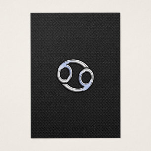 Cartes De Visite Chrome comme cancer Signe zodiaque