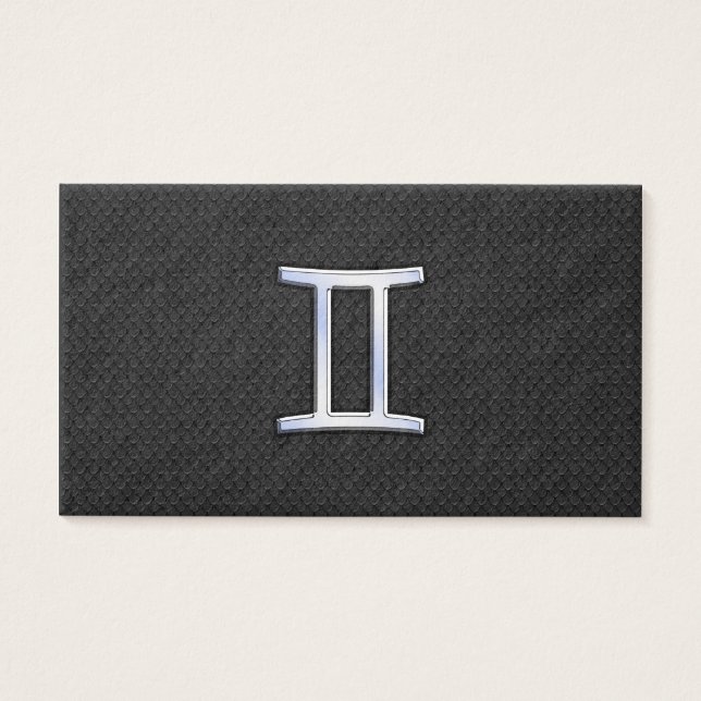 Cartes De Visite Chrome comme Gemini signe Zodiac (Devant)