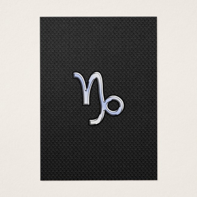 Cartes De Visite Chrome like Capricorn Zodiac Sign on Snake style (Devant)