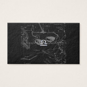 Cartes De Visite Chrome like Libra Zodiac
