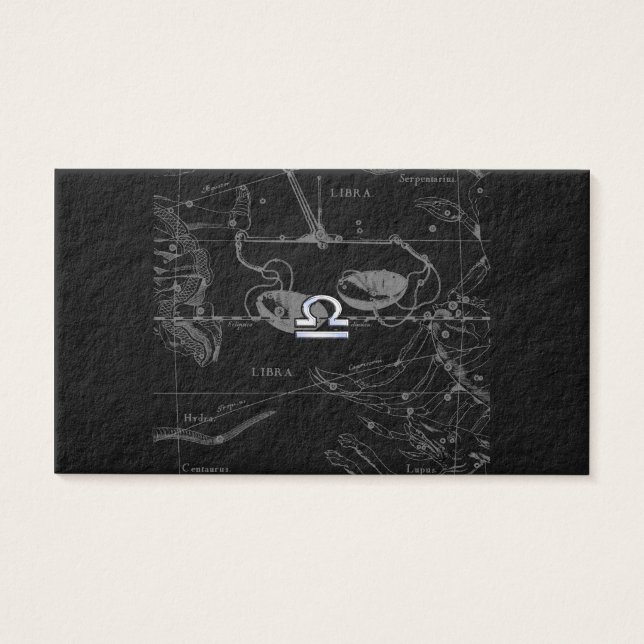 Cartes De Visite Chrome like Libra Zodiac (Devant)