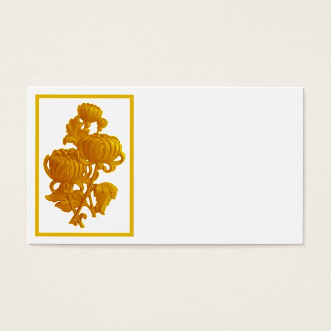 Cartes De Visite Chrysanthème jaune (Devant)
