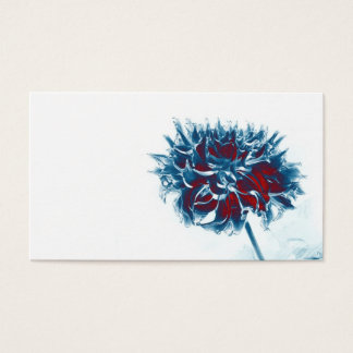 Cartes De Visite chrysanthème rouge blanc et bleu