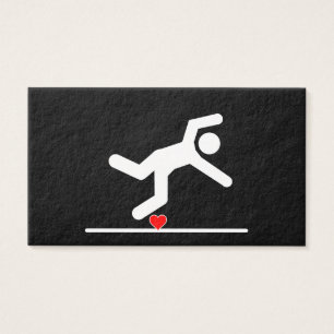 Cartes De Visite Chute dans le pictogramme d'amour