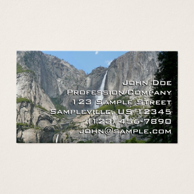 Cartes De Visite Chutes de Yosemite III du parc national Yosemite (Devant)
