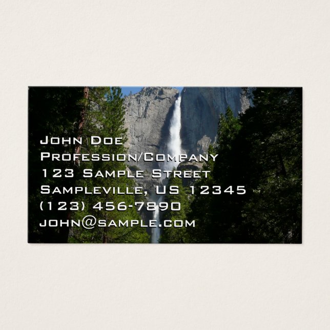 Cartes De Visite Chutes Yosemite II du parc national Yosemite (Devant)