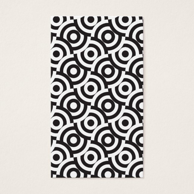 Cartes De Visite Cibles en noir et blanc (Devant)