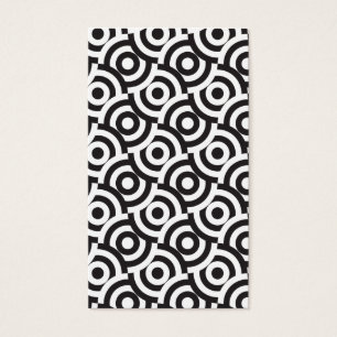Cartes De Visite Cibles noires et blanches