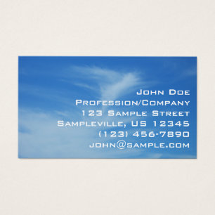 Cartes De Visite Ciel bleu avec nuages blancs Abstrait Nature Photo