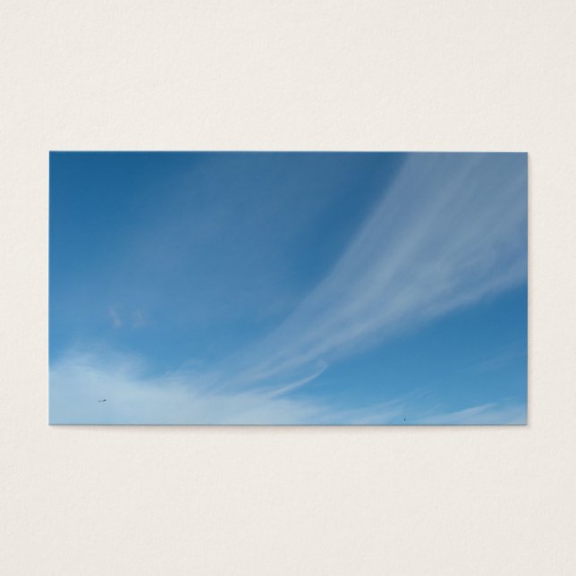 Cartes De Visite Ciel bleu et nuages blancs (Devant)