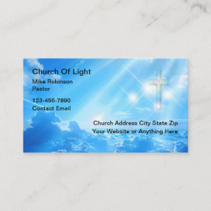 Cartes de visite ciel de l'église de la foi chréti