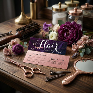 Cartes De Visite Ciseaux Rose Gold Coiffeur Coiffeuse
