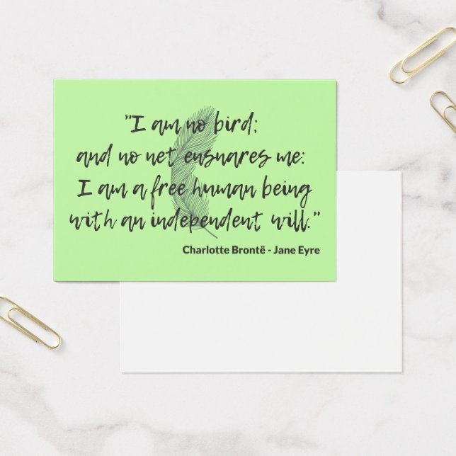 Cartes De Visite Citation de Jane Eyre II (Bureau)