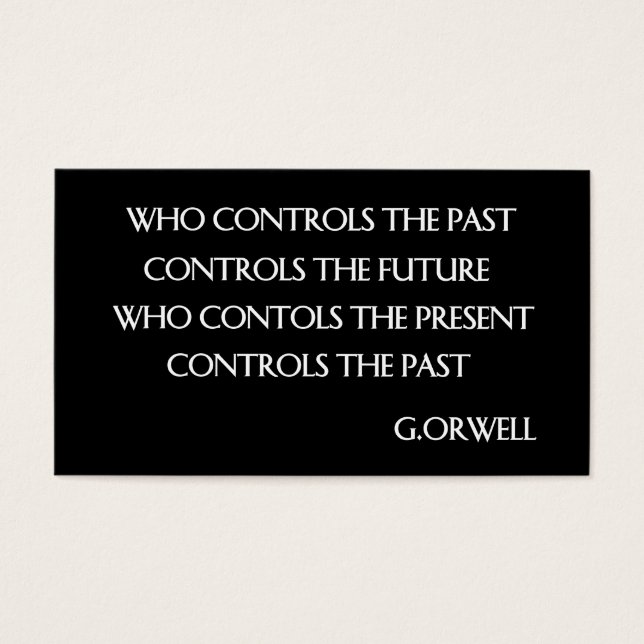 Cartes De Visite Citation d'Orwell (Devant)