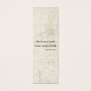 Cartes De Visite Citation inspirée vintage d'Emerson