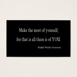 Cartes De Visite Citation inspirée vintage d'Emerson -