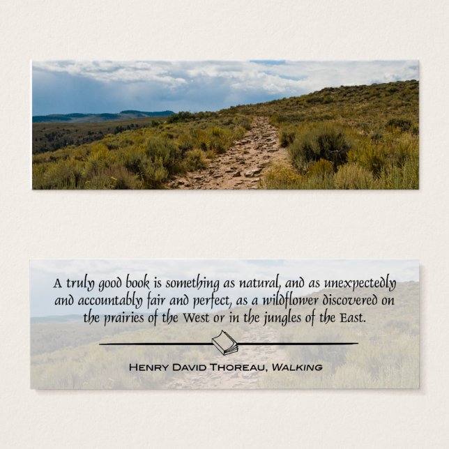 Cartes De Visite Citation Rocky Path & Thoreau (Devant & derrière)