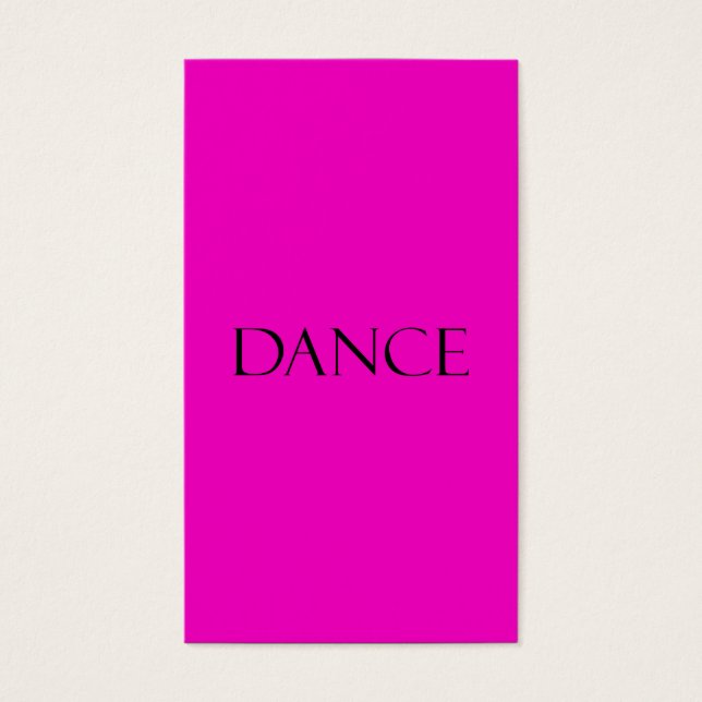 Cartes De Visite Citations de danse Hot Rose Inspiration Citation d (Devant)