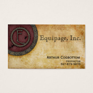 Cartes De Visite Claret E d'antiquité de monogramme de Steampunk