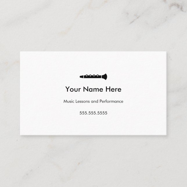 Cartes de visite Clarinet #2 (Devant)