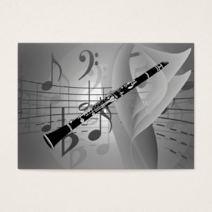 Cartes De Visite Clarinet aux accents musicaux